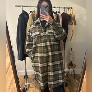 Green Plaid Shacket
